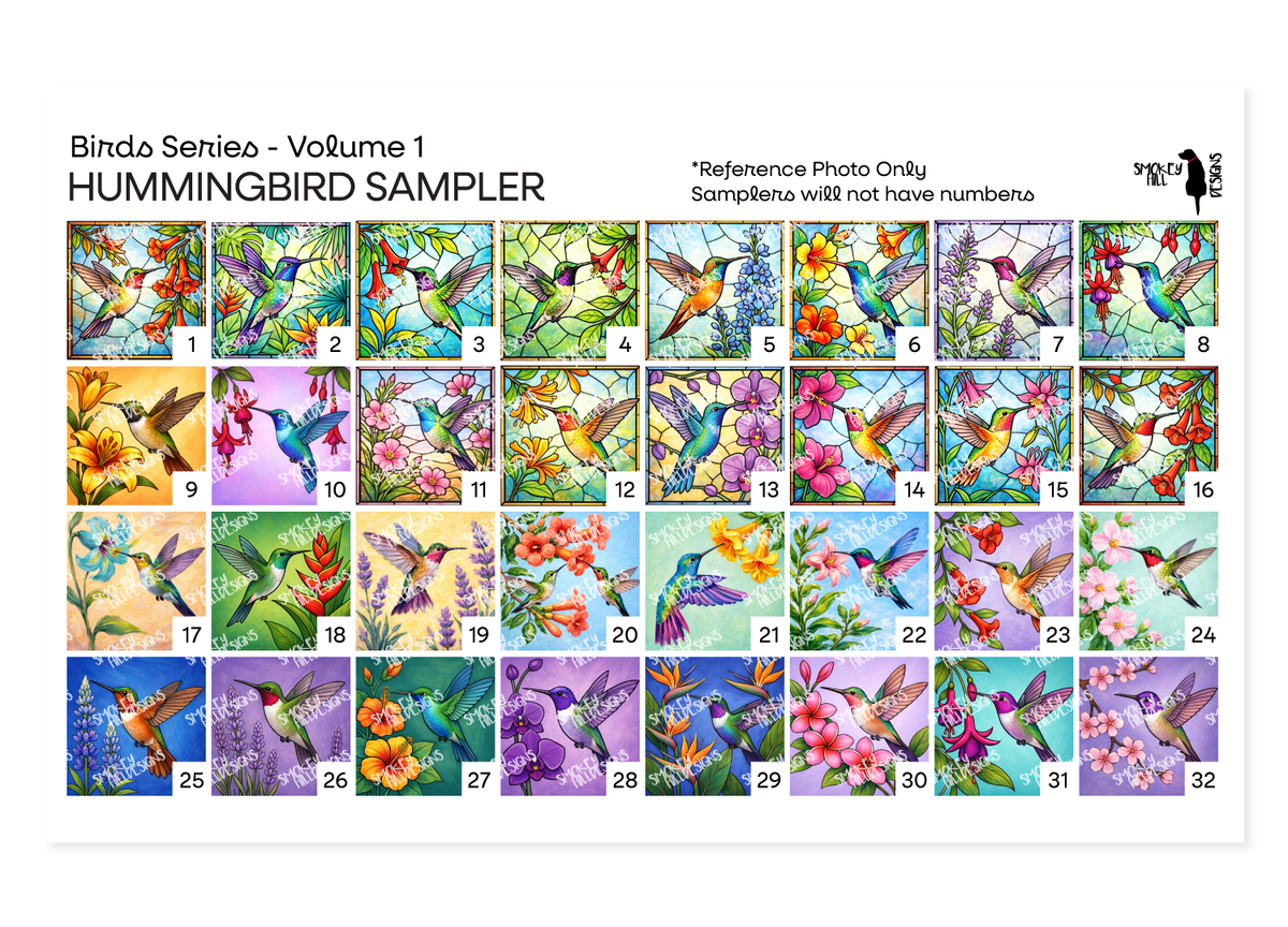 PatternPly® Full Coverage Birds Volume 1 Hummingbirds Sampler product photo 3