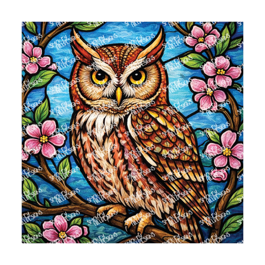 PatternPly® Transparent Birds Series Volume 2 Perched Owls 10 art scene artwork