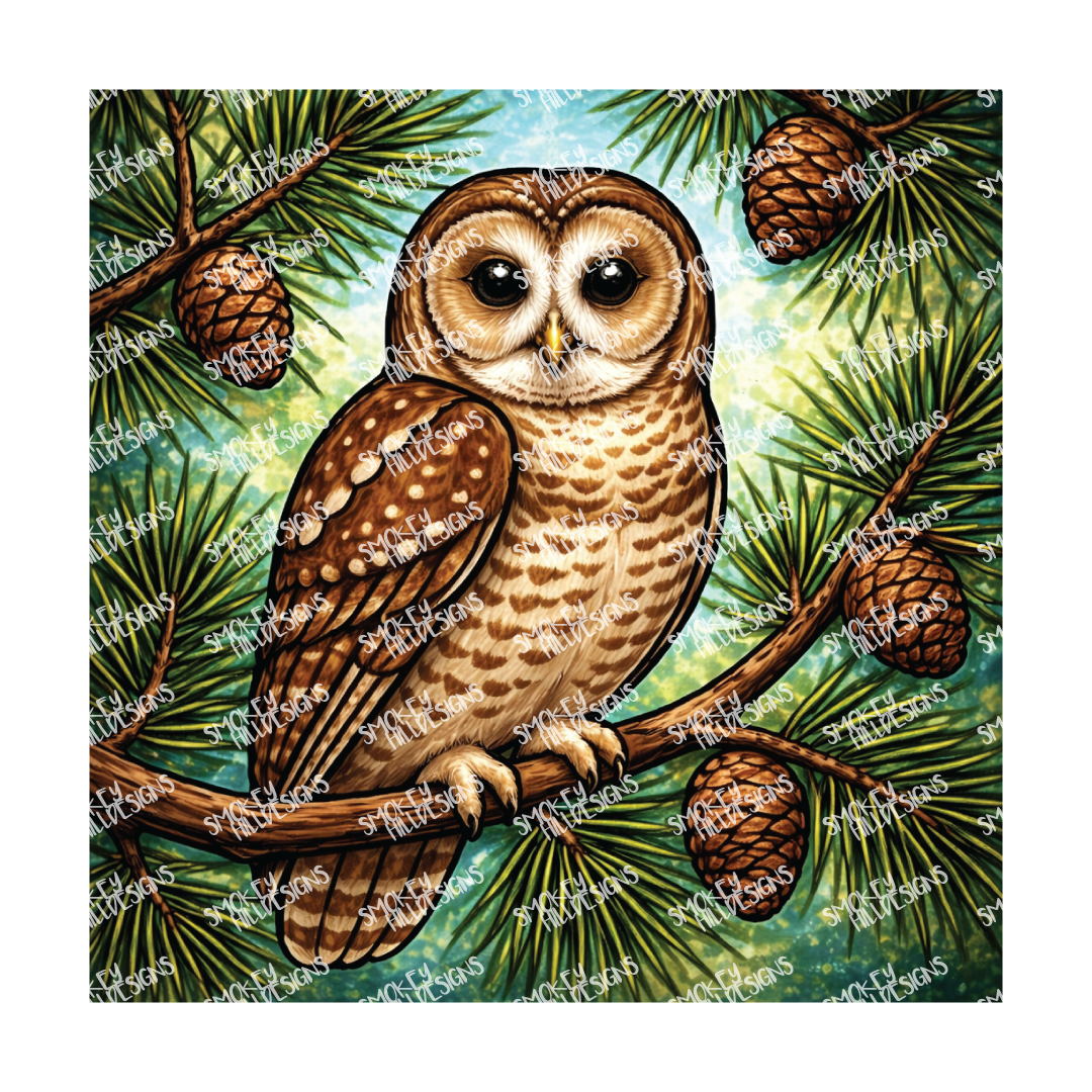 PatternPly® Full Coverage Birds Series Volume 2 Perched Owls 13