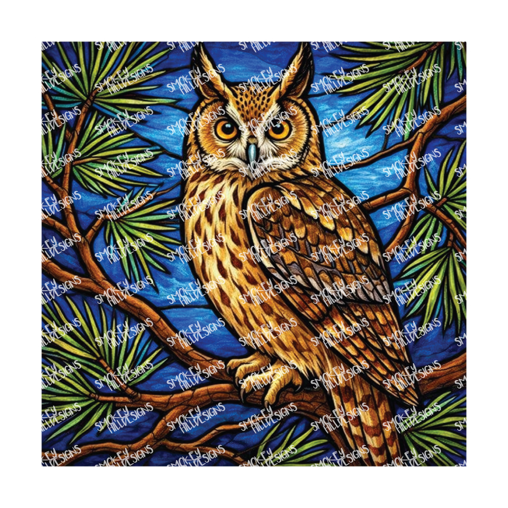 PatternPly® Transparent Birds Series Volume 2 Perched Owls 14 art scene artwork