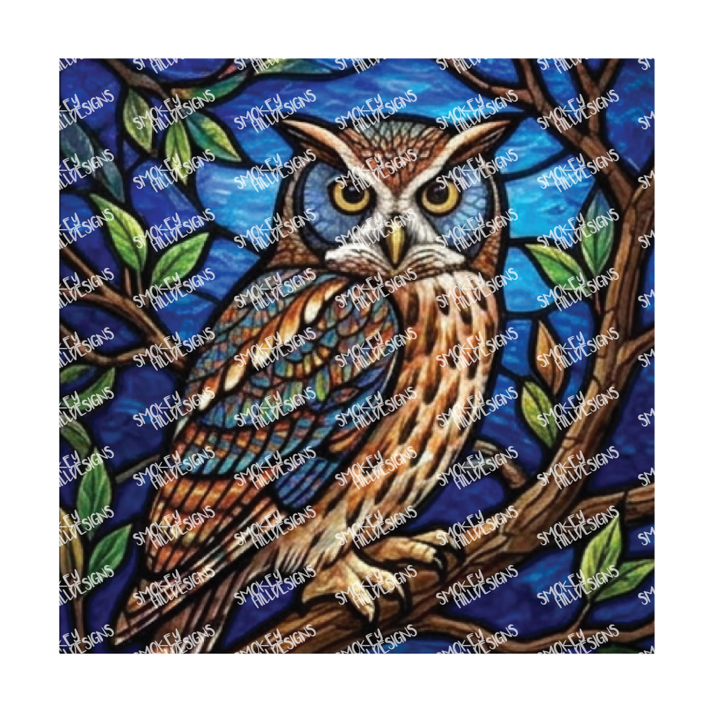 PatternPly® Transparent Birds Series Volume 2 Perched Owls 15 art scene artwork