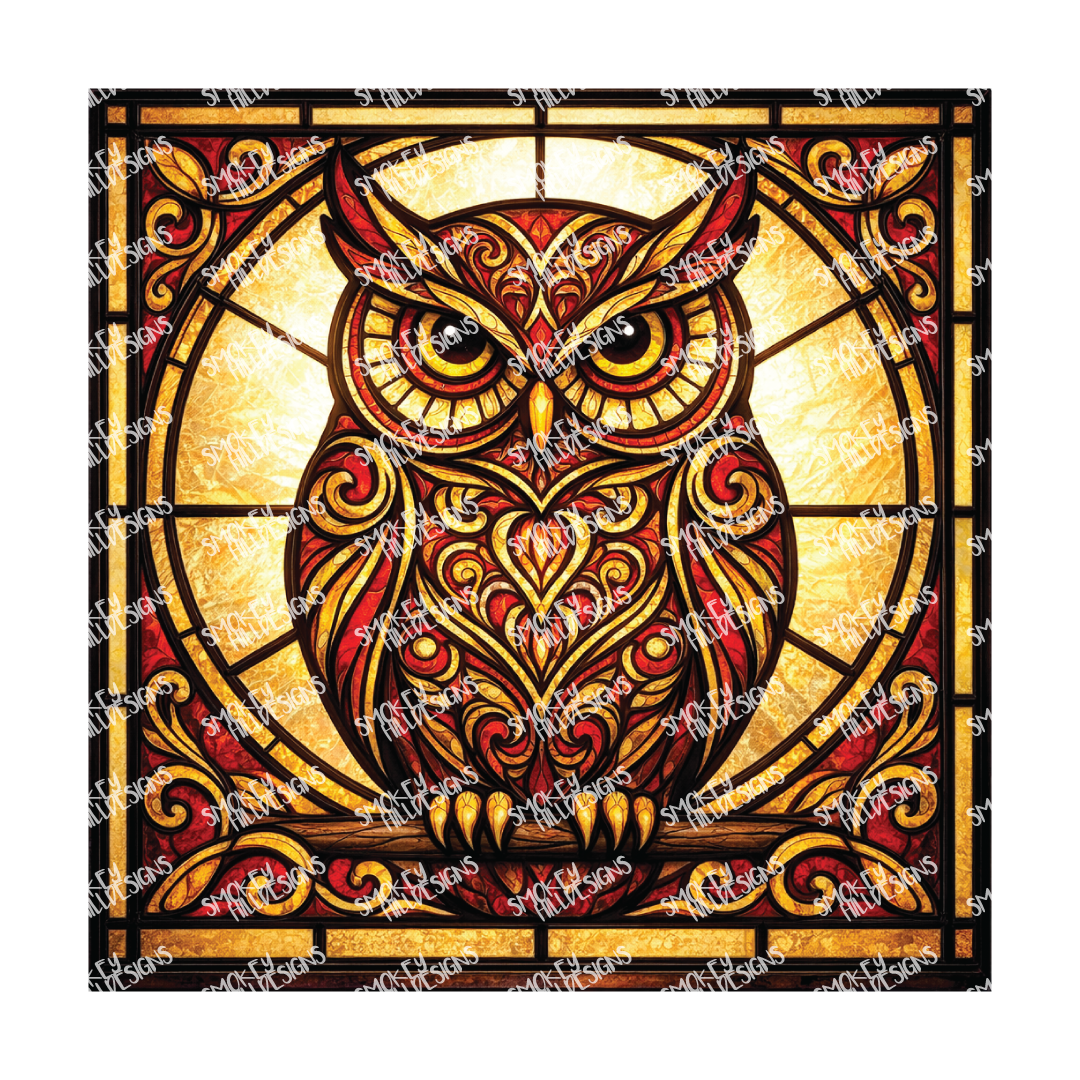 PatternPly® Transparent Birds Series Volume 2 Perched Owls 16 art scene artwork