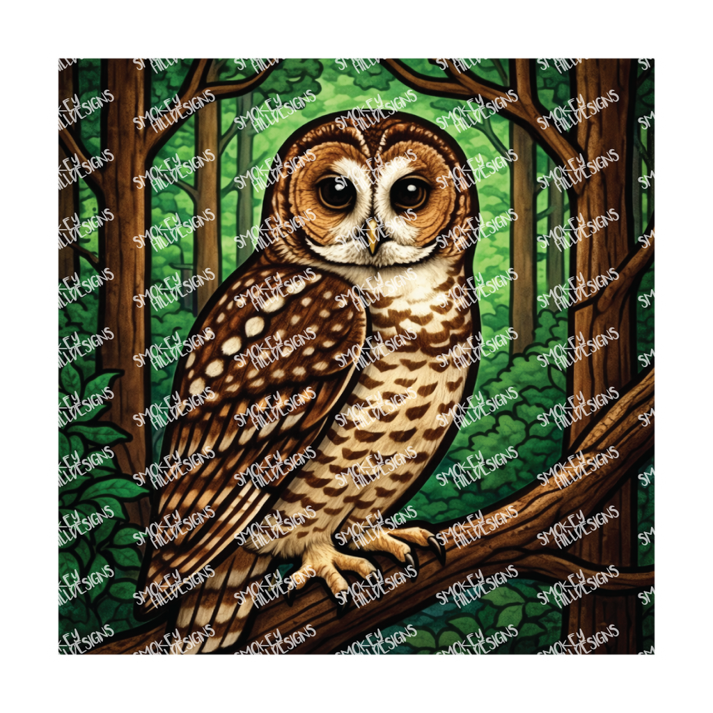 PatternPly® Transparent Birds Series Volume 2 Perched Owls 18 art scene artwork