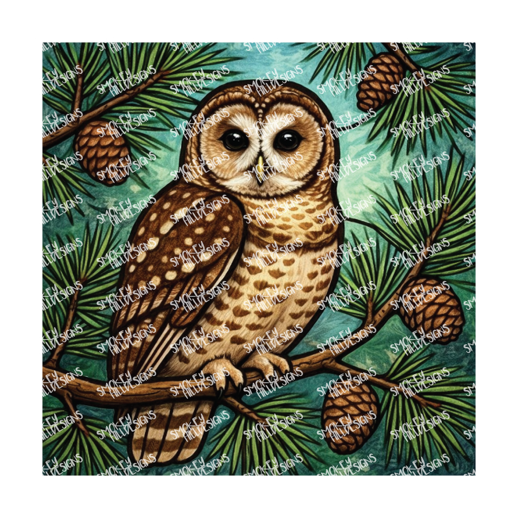 PatternPly® Transparent Birds Series Volume 2 Perched Owls 20 art scene artwork