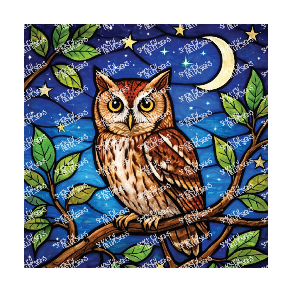 PatternPly® Transparent Birds Series Volume 2 Perched Owls 22 art scene artwork