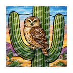 PatternPly® Transparent Birds Series Volume 2 Perched Owls 23 art scene artwork