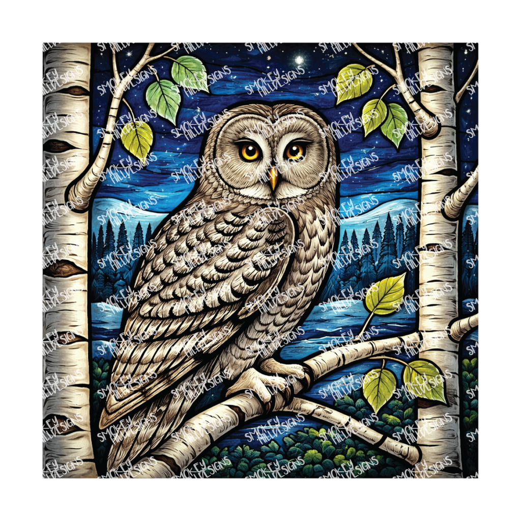 PatternPly® Transparent Birds Series Volume 2 Perched Owls 25 art scene artwork