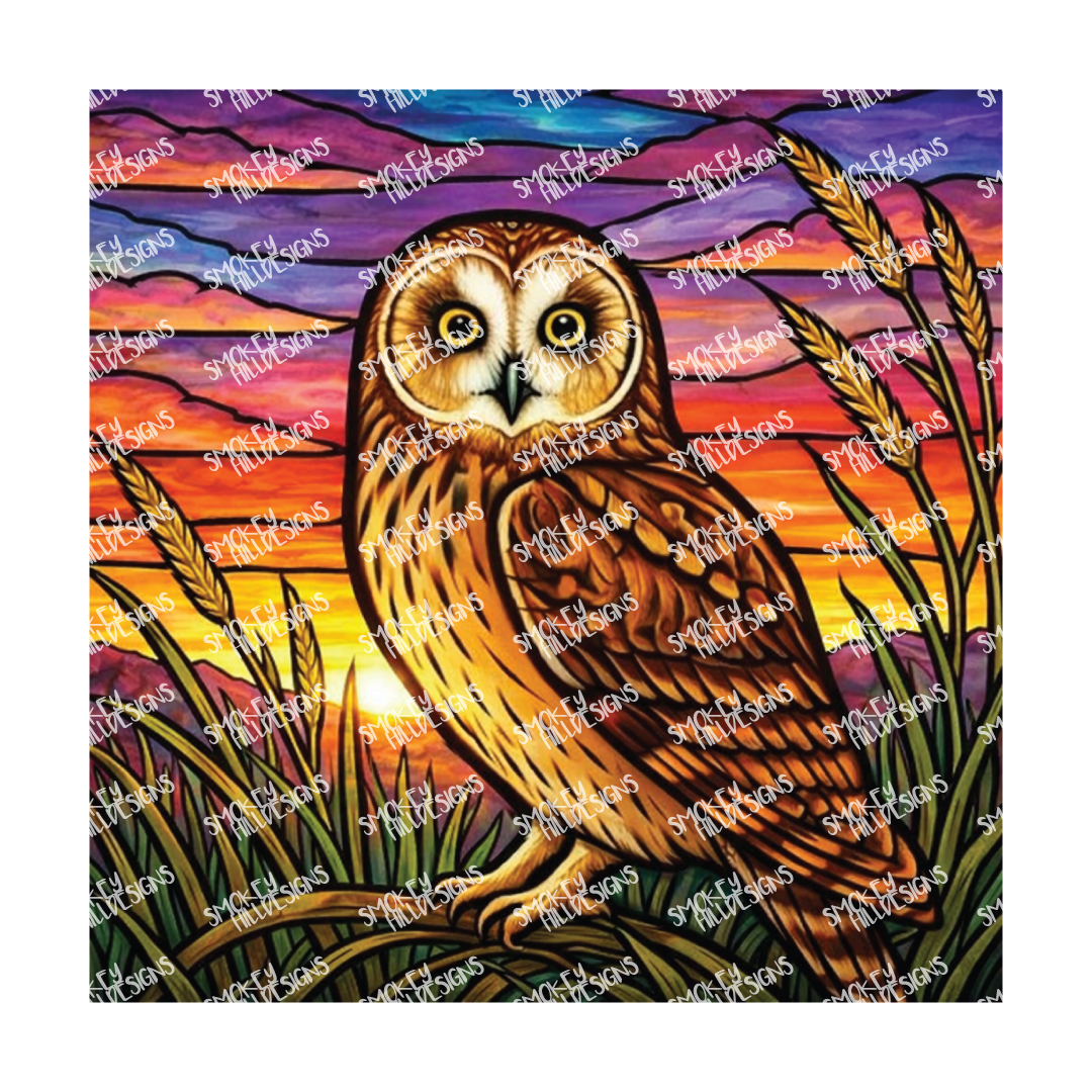 PatternPly® Transparent Birds Series Volume 2 Perched Owls 26 art scene artwork