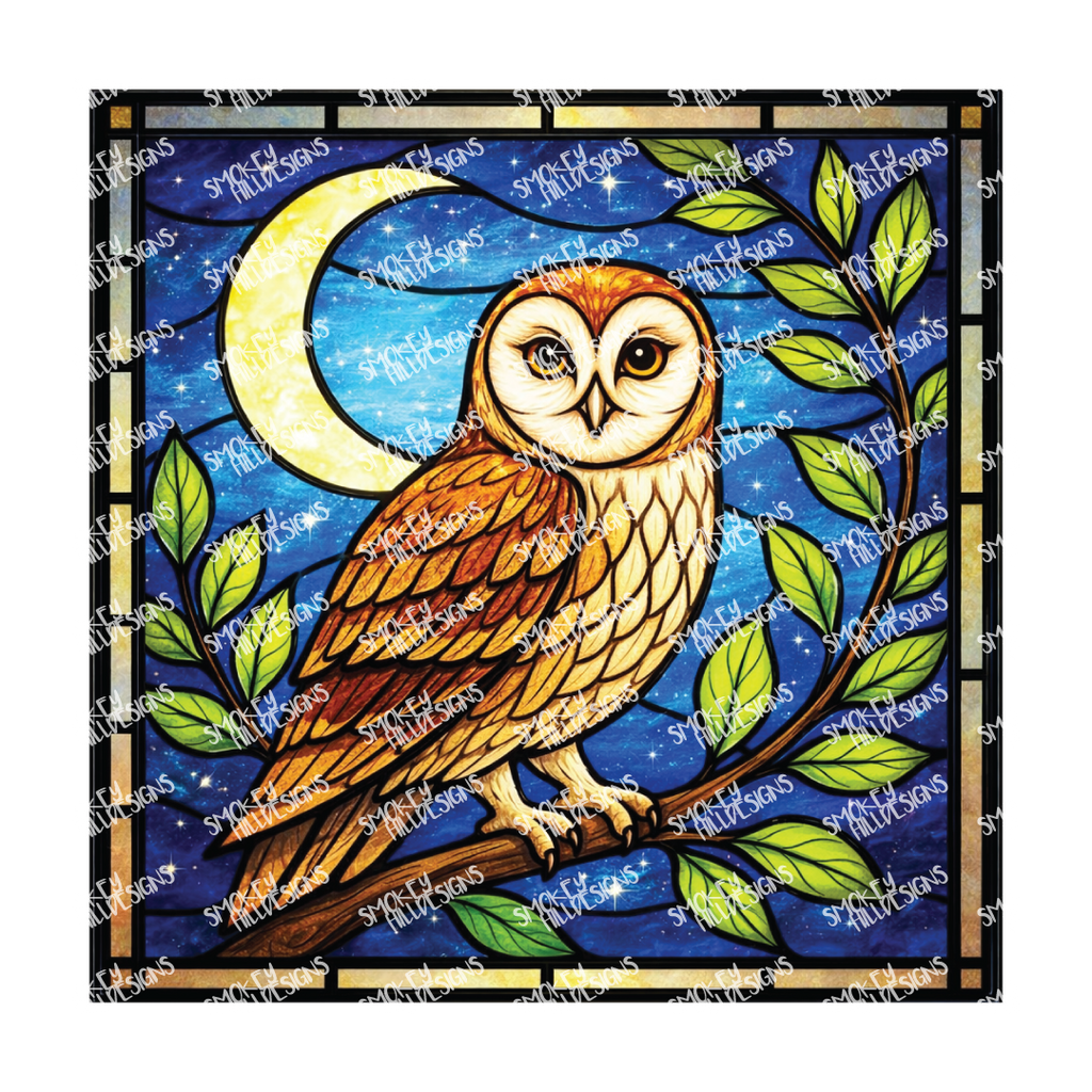 PatternPly® Transparent Birds Series Volume 2 Perched Owls 28 art scene artwork