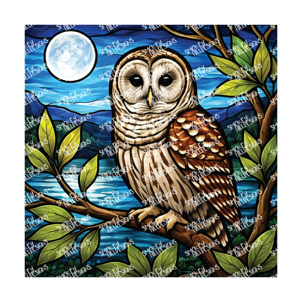 PatternPly® Transparent Birds Series Volume 2 Perched Owls 32 art scene artwork