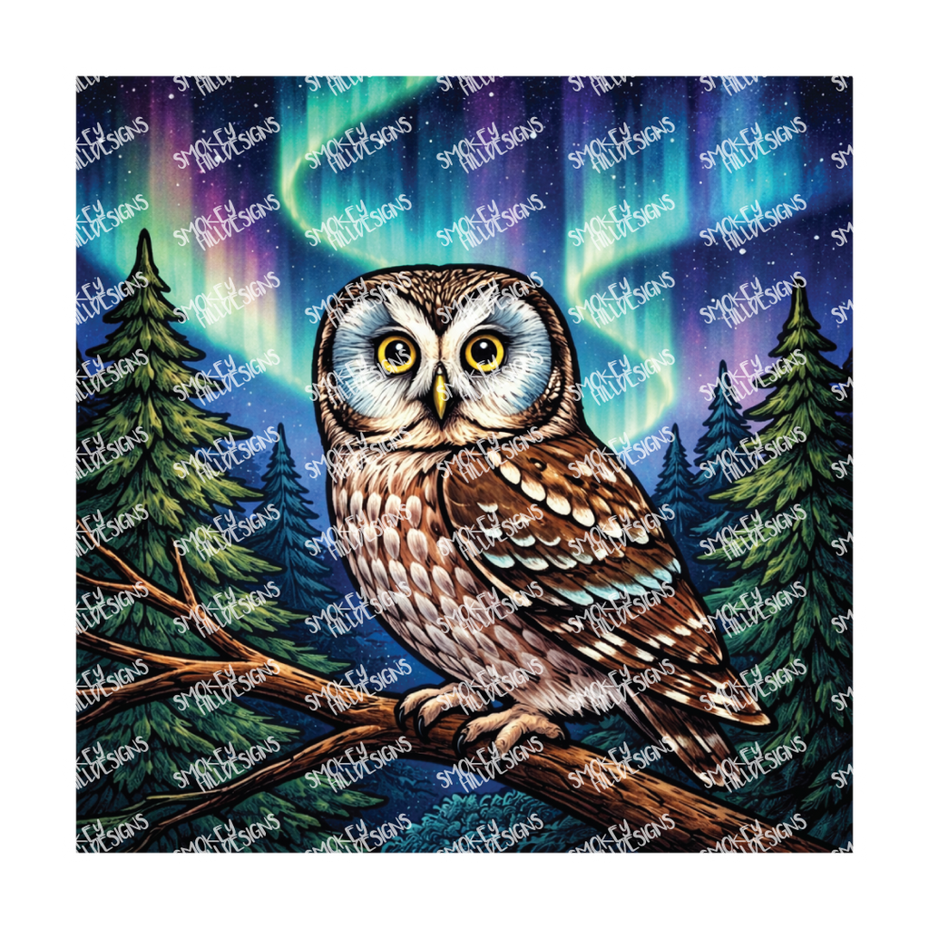 PatternPly® Transparent Birds Series Volume 2 Perched Owls 8 art scene artwork