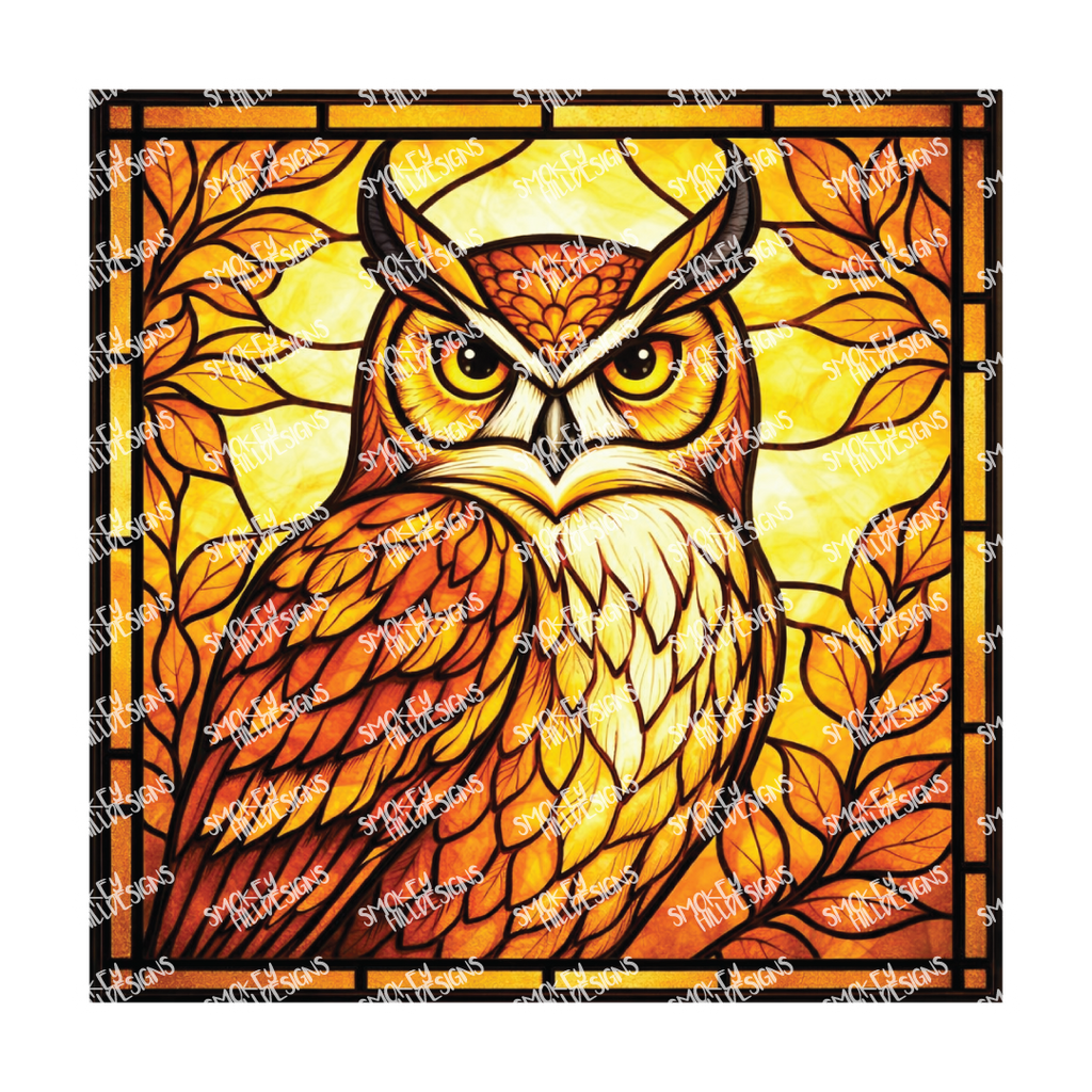 PatternPly® Transparent Birds Series Volume 2 Perched Owls 9 art scene artwork