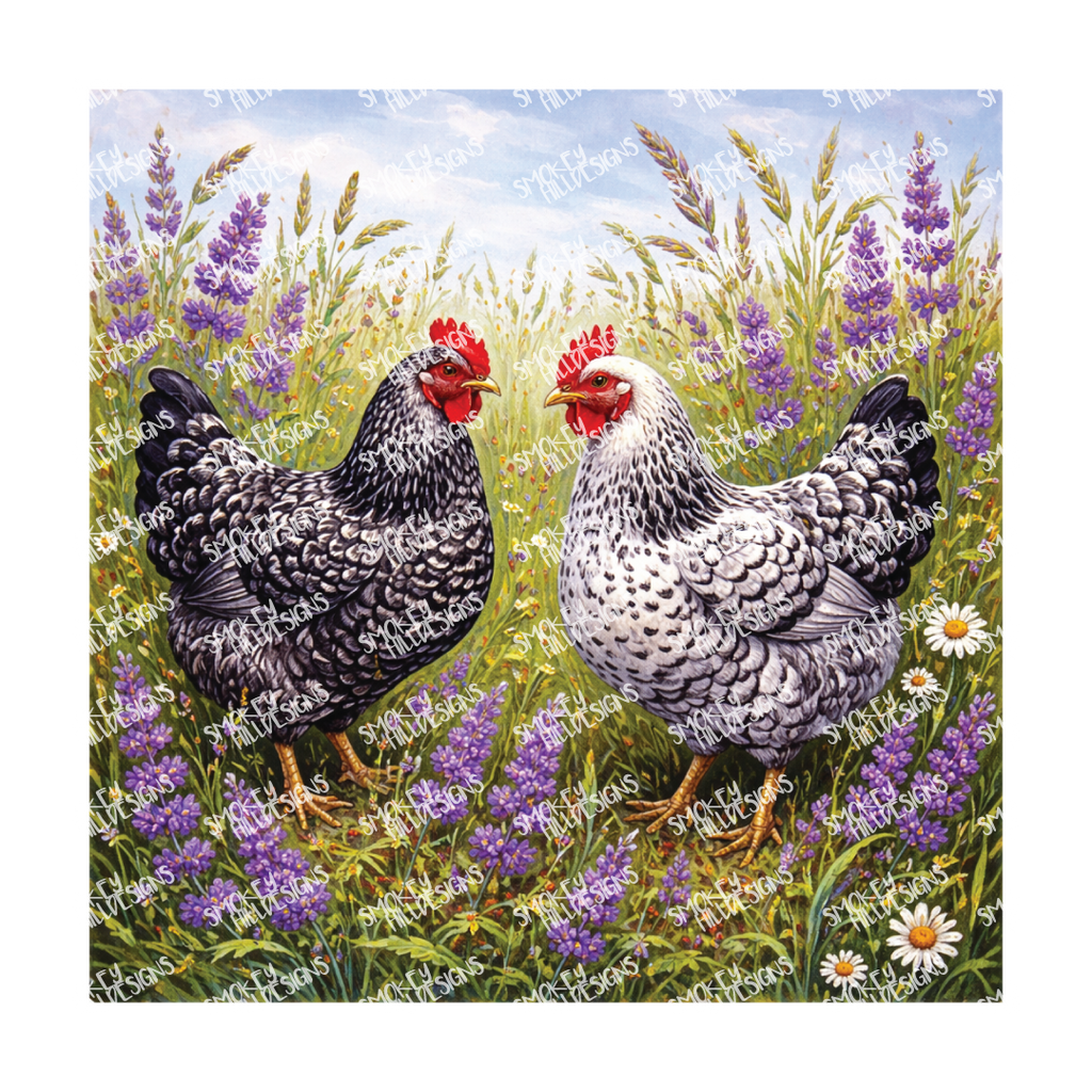 PatternPly® Transparent Birds Series Volume 3 Chickens and Roosters 10 art scene artwork