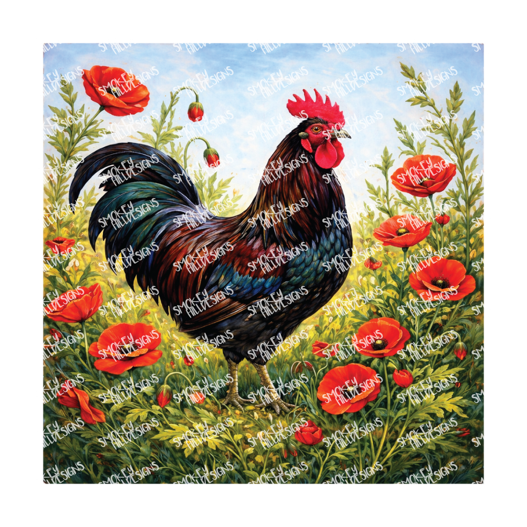 PatternPly® Transparent Birds Series Volume 3 Chickens and Roosters 13 art scene artwork