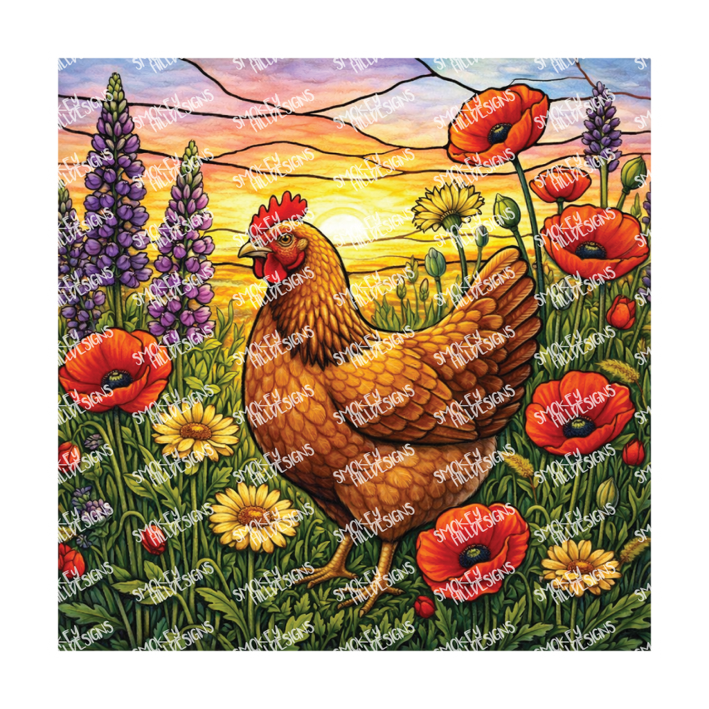 PatternPly® Transparent Birds Series Volume 3 Chickens and Roosters 14 art scene artwork