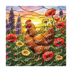 PatternPly® Transparent Birds Series Volume 3 Chickens and Roosters 14 art scene artwork