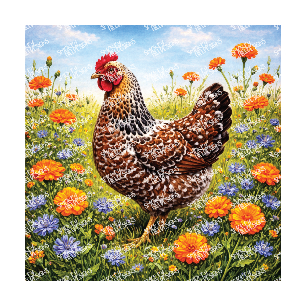 PatternPly® Transparent Birds Series Volume 3 Chickens and Roosters 15 art scene artwork