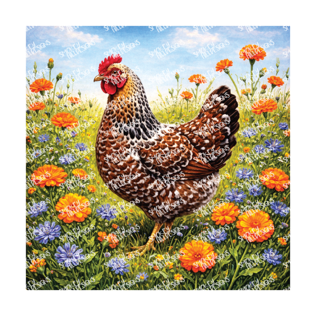 PatternPly® Transparent Birds Series Volume 3 Chickens and Roosters 15 art scene artwork