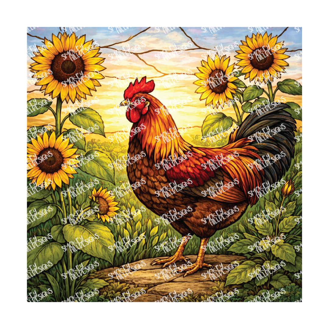 PatternPly® Full Coverage Birds Series Volume 3 Chickens and Roosters 17 art scene artwork