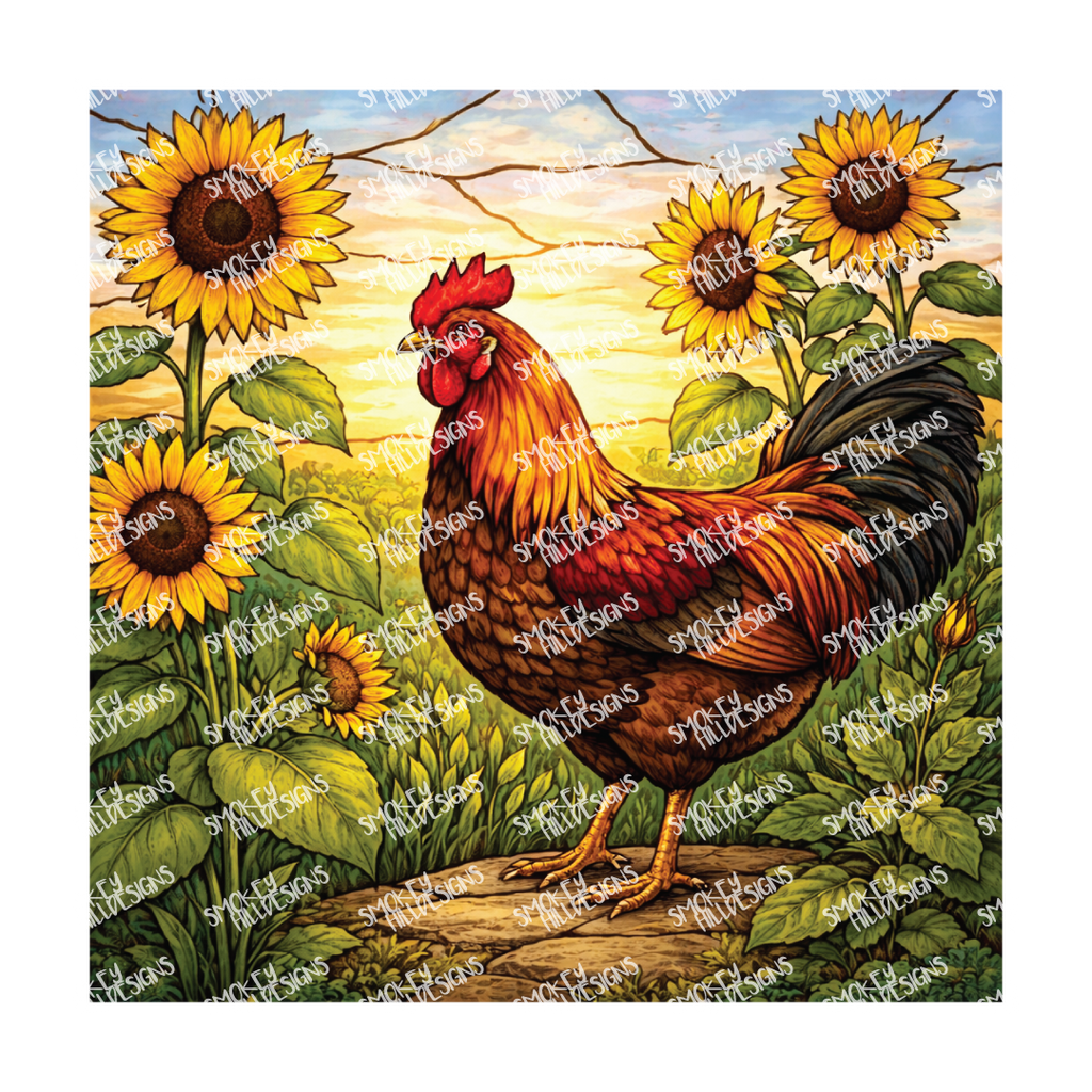 PatternPly® Transparent Birds Series Volume 3 Chickens and Roosters 17 art scene artwork
