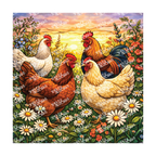 PatternPly® Transparent Birds Series Volume 3 Chickens and Roosters 20 art scene artwork