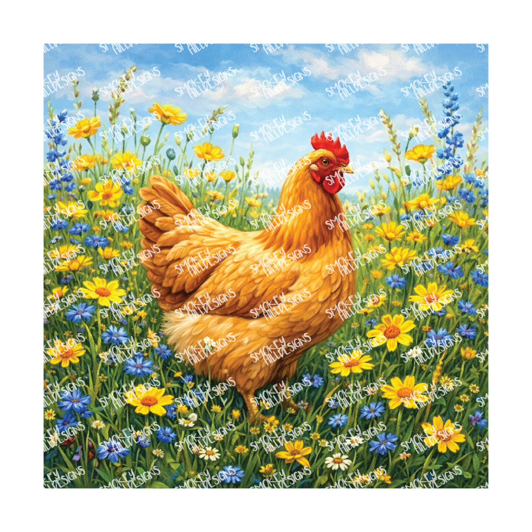 PatternPly® Full Coverage Birds Series Volume 3 Chickens and Roosters 22 art scene artwork
