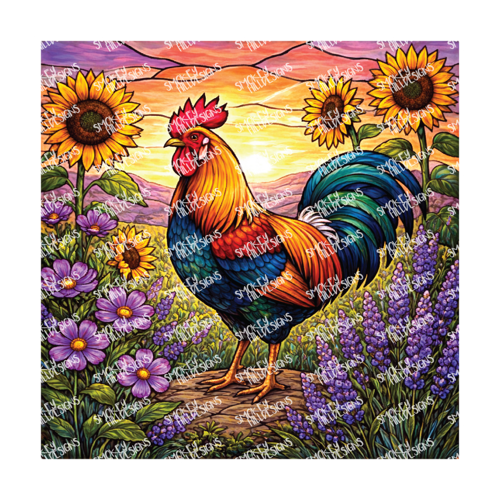 PatternPly® Transparent Birds Series Volume 3 Chickens and Roosters 24 art scene artwork