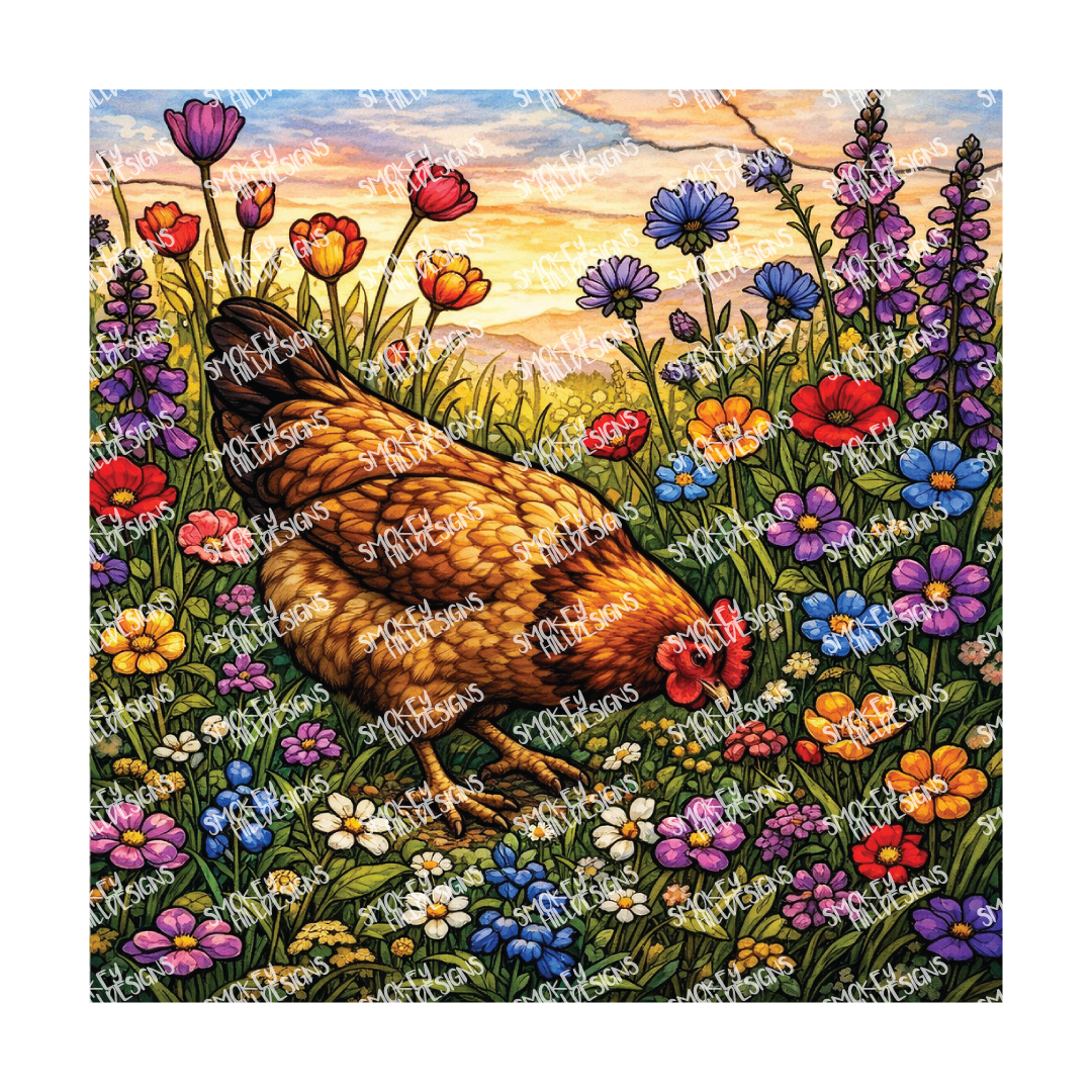 PatternPly® Transparent Birds Series Volume 3 Chickens and Roosters 25 art scene artwork