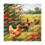 PatternPly® Transparent Birds Series Volume 3 Chickens and Roosters 27 art scene artwork