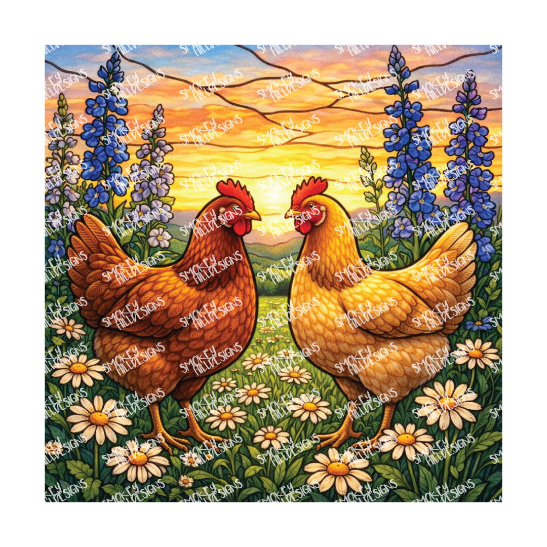 PatternPly® Transparent Birds Series Volume 3 Chickens and Roosters 28 art scene artwork