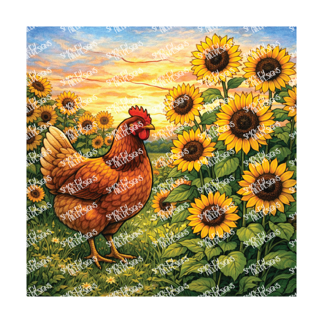 PatternPly® Transparent Birds Series Volume 3 Chickens and Roosters 29 art scene artwork