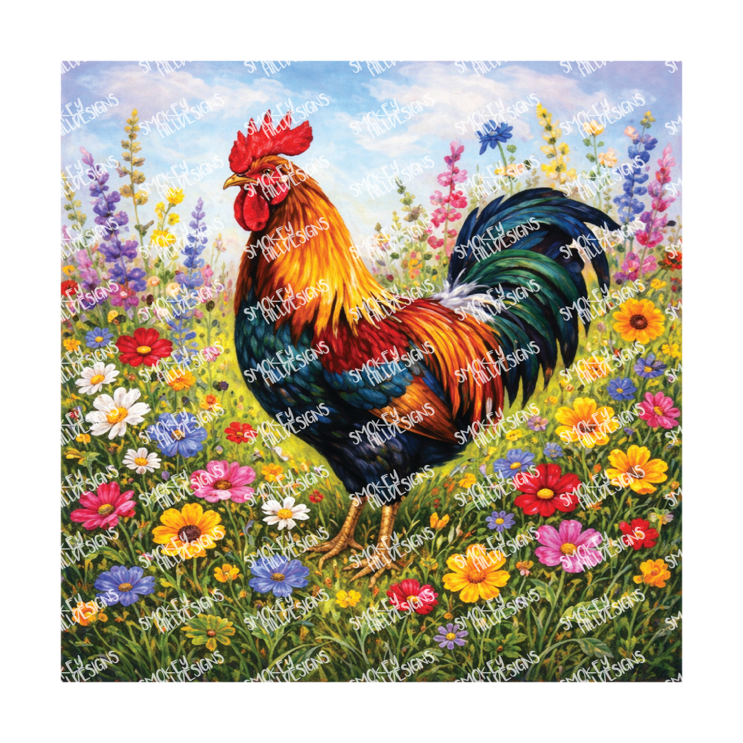 PatternPly® Transparent Birds Series Volume 3 Chickens and Roosters 2 art scene artwork