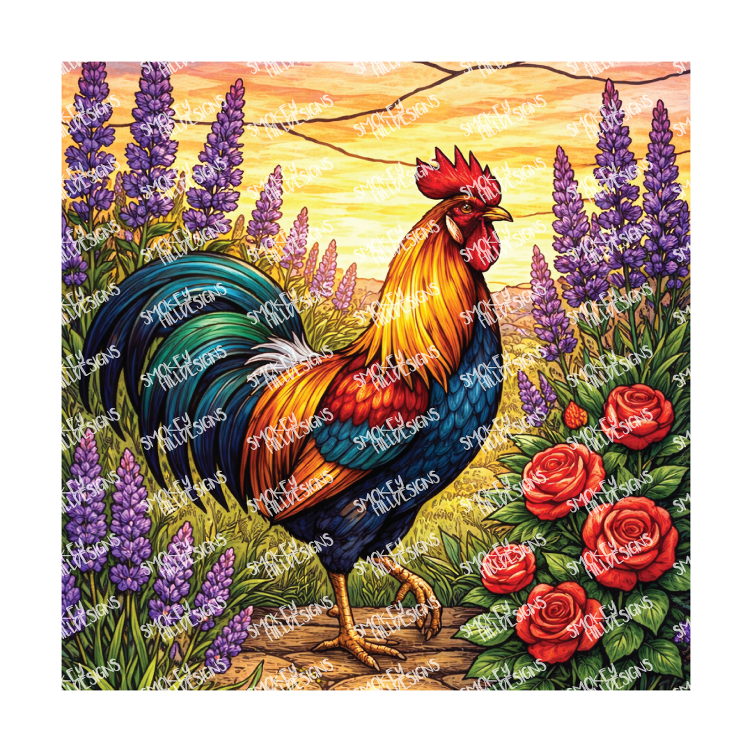 PatternPly® Transparent Birds Series Volume 3 Chickens and Roosters 31 art scene artwork