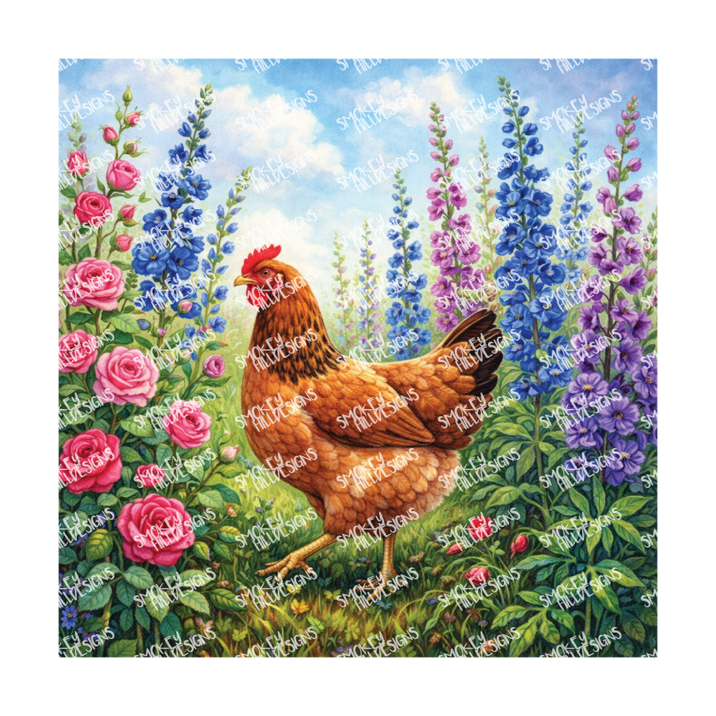PatternPly® Transparent Birds Series Volume 3 Chickens and Roosters 3 art scene artwork