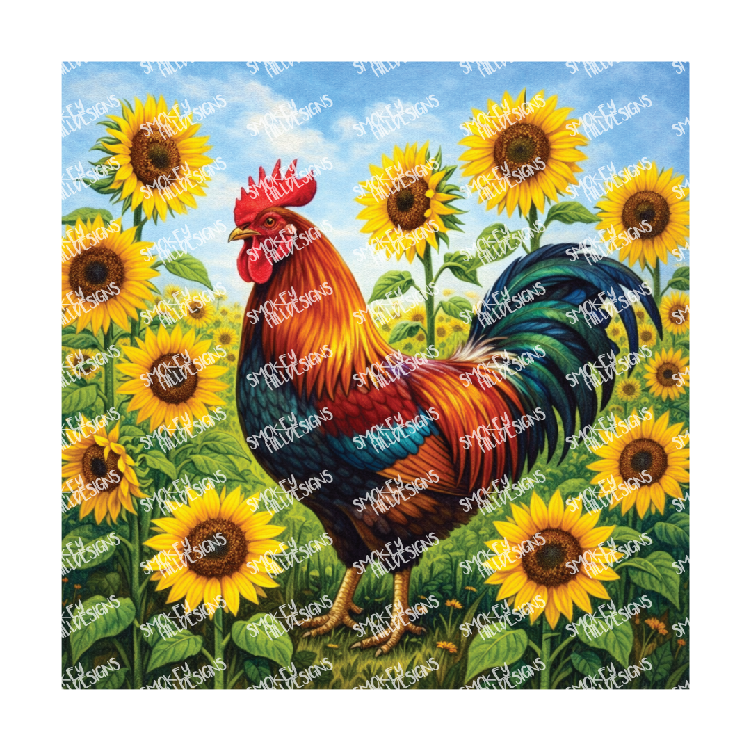 PatternPly® Transparent Birds Series Volume 3 Chickens and Roosters 4 art scene artwork