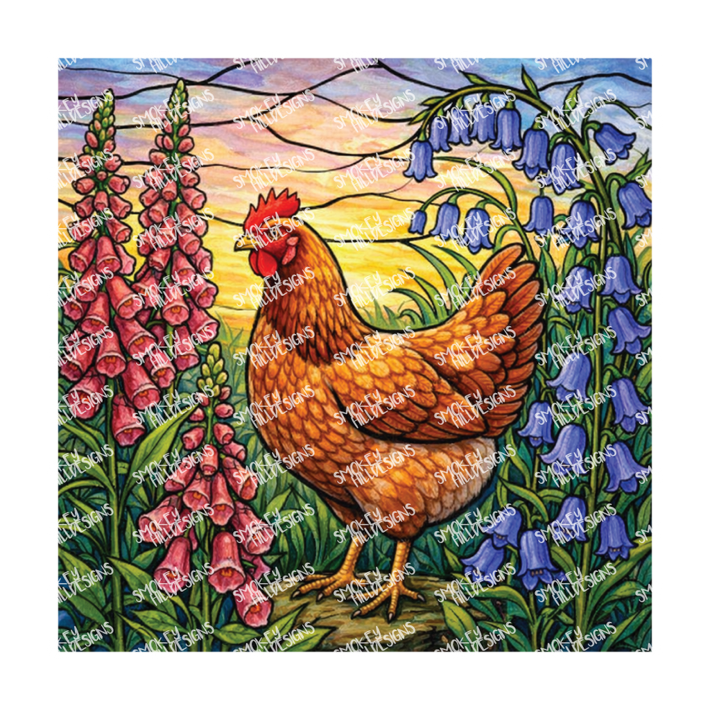 PatternPly® Transparent Birds Series Volume 3 Chickens and Roosters 5 art scene artwork