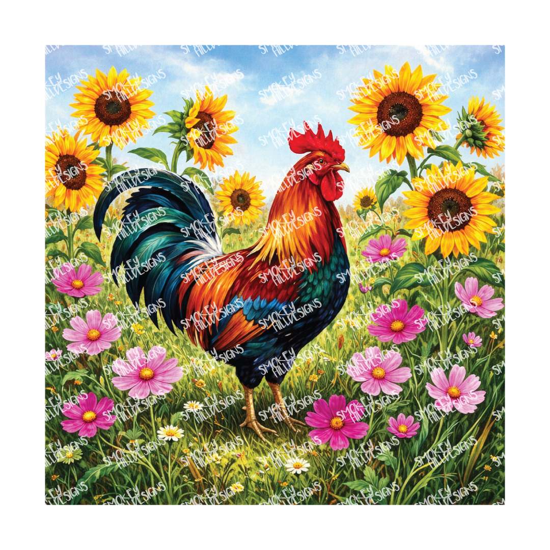 PatternPly® Transparent Birds Series Volume 3 Chickens and Roosters 6 art scene artwork