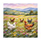PatternPly® Transparent Birds Series Volume 3 Chickens and Roosters 7 art scene artwork