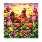 PatternPly® Transparent Birds Series Volume 3 Chickens and Roosters 9 art scene artwork