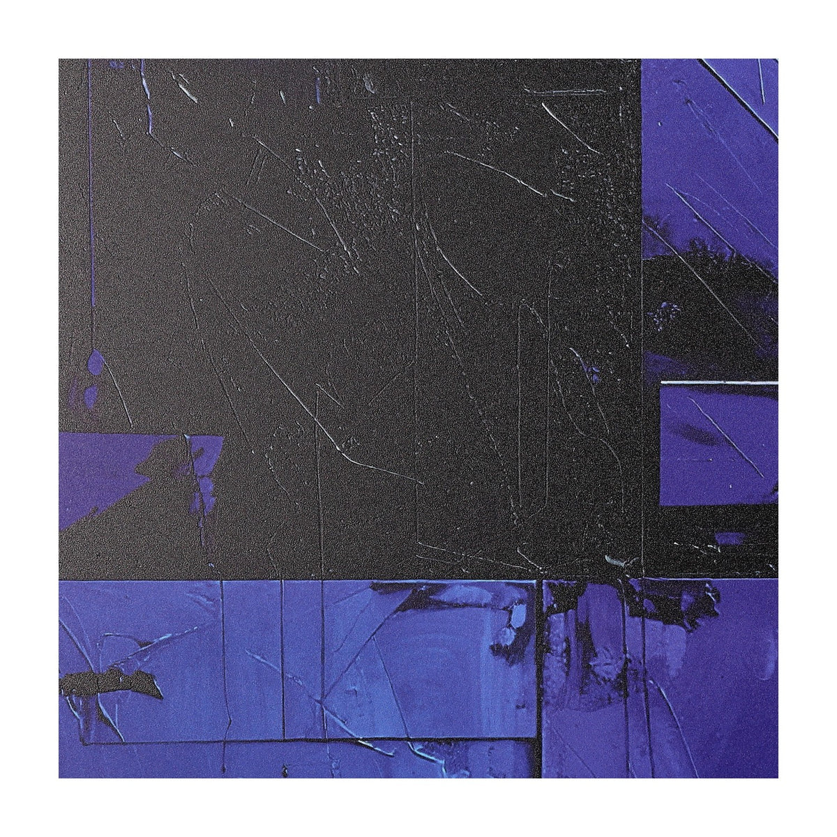 PatternPly® Full Coverage Black And Blue Abstract sheet showing the pattern