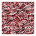 PatternPly® Scattered Red and Black Swirls sheet showing the pattern