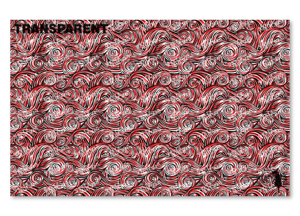 PatternPly® Transparent Black and Red Swirls product photo 2