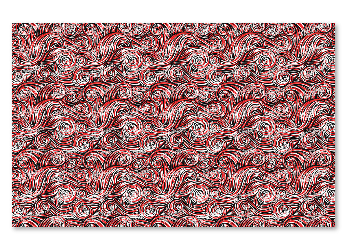 PatternPly® Scattered Red and Black Swirls product photo 2
