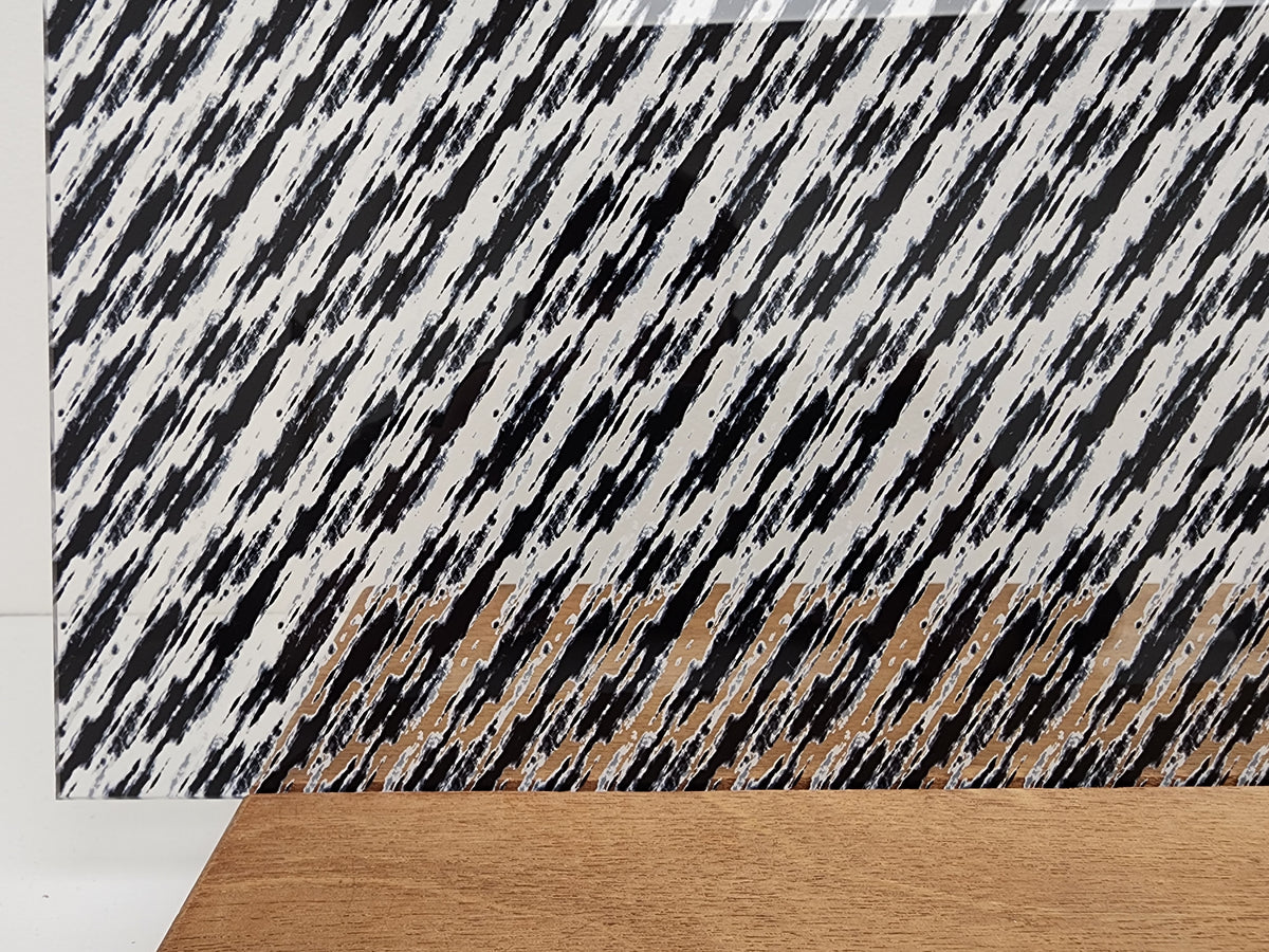 PatternPly® Scattered Black and White Streaks sheet showing the pattern