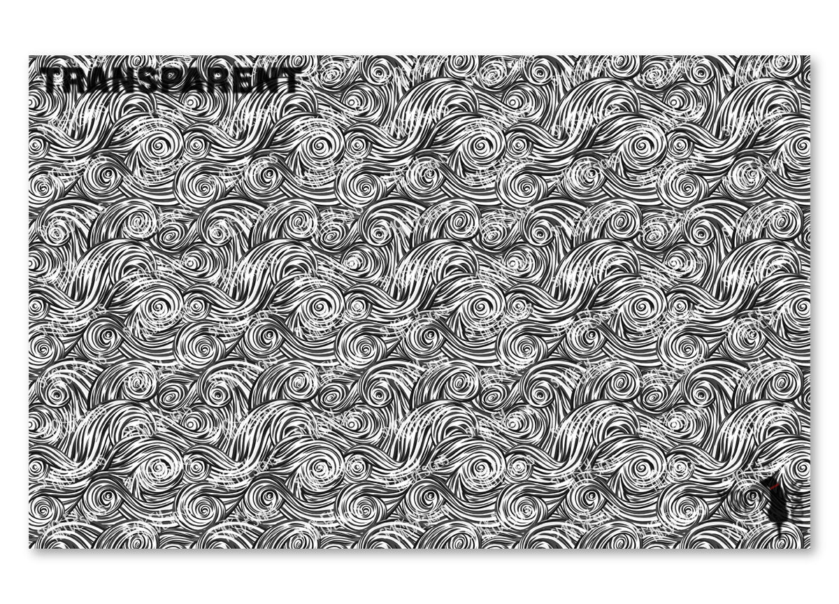 PatternPly® Transparent Black and White Swirls product photo 2