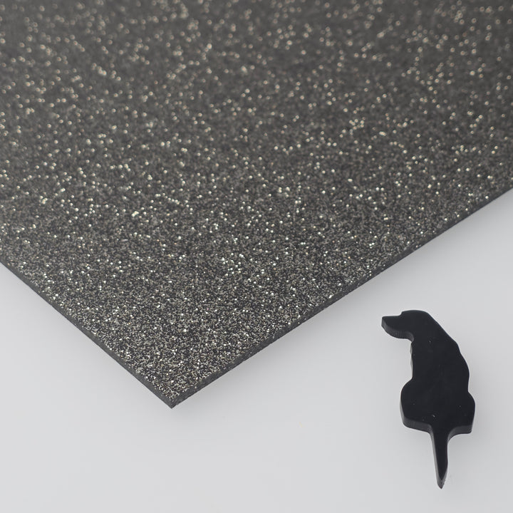 1/8" Black Glitter Acrylic Sheet