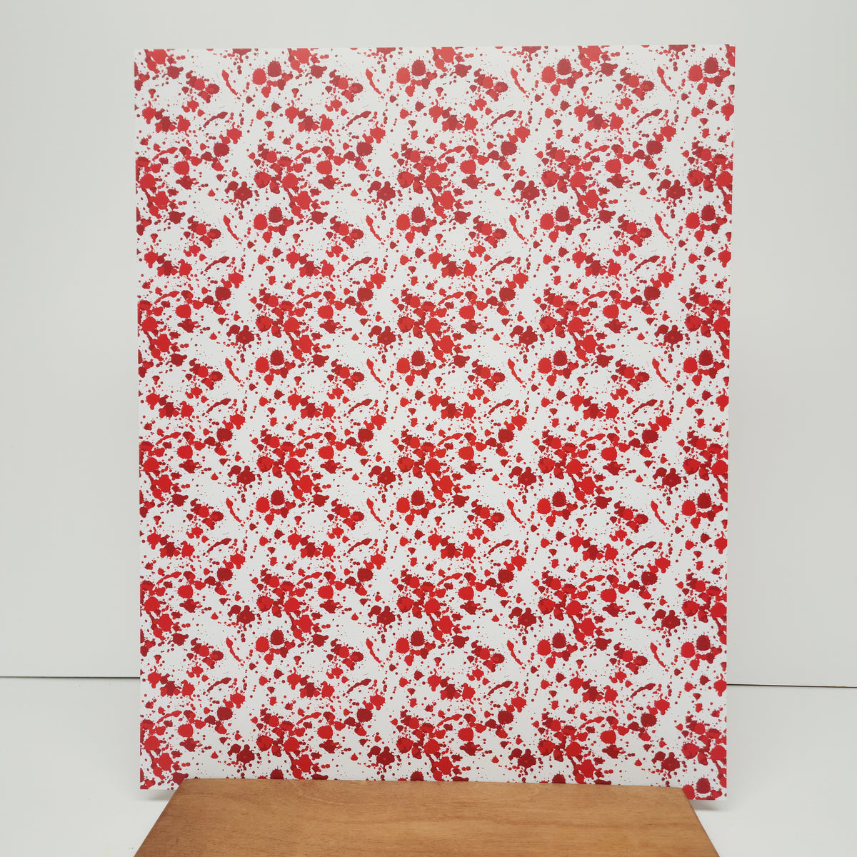 PatternPly® 19x24" Blood Splatter Original Scale sheet showing the pattern
