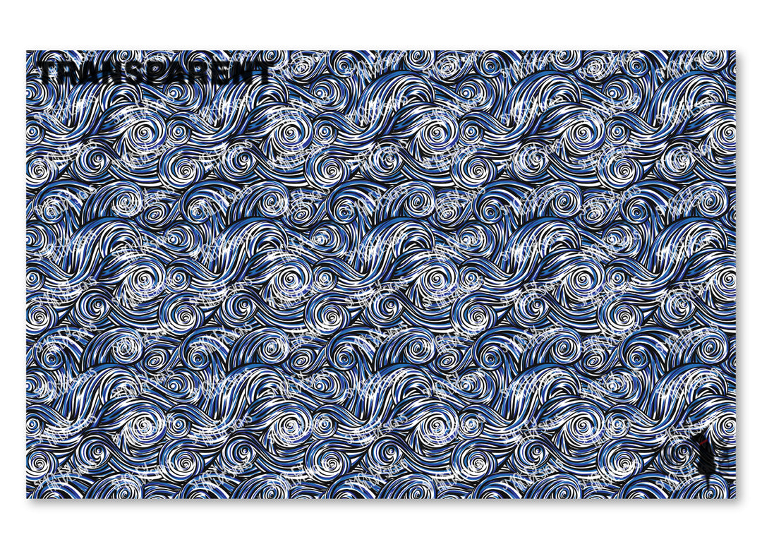 PatternPly® Transparent Blue and Black Swirls
