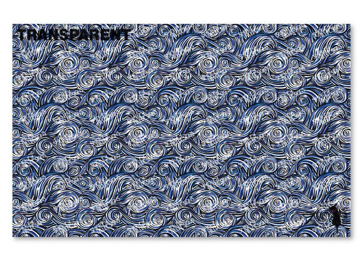 PatternPly® Transparent Blue and Black Swirls