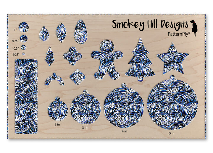 PatternPly® Transparent Blue and Black Swirls